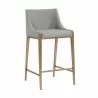 Sunpan Dionne Counter Stool in Monument Pebble - Front Side Angle - Sunpan Dionne Counter Stool in Monument Pebble - Front Side Angle