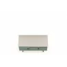 Manhattan Comfort Tribeca 35.43 Mid-Century Modern TV Stand with Solid Wood Legs in Off White and Green Mint Top - Manhattan Comfort Tribeca 35.43 Mid-Century Modern TV Stand with Solid Wood Legs in Off White and Green Mint Top