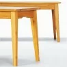 Greenington Currant Short Bench, Caramelized - Seat Closeup Angle - Greenington Currant Short Bench, Caramelized - Seat Closeup Angle