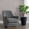 Sunpan Marcela Swivel Lounge Chair - Belfast Koala Grey - Lifestyle