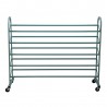 Oceanstar 5-Tier Metal Shoe Rack - Turquoise - Front