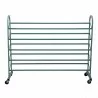 Oceanstar 5-Tier Metal Shoe Rack - Turquoise - Front - Oceanstar 5-Tier Metal Shoe Rack - Turquoise - Front
