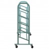 Oceanstar 5-Tier Metal Shoe Rack - Turquoise - Side