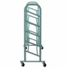 Oceanstar 5-Tier Metal Shoe Rack - Turquoise - Side - Oceanstar 5-Tier Metal Shoe Rack - Turquoise - Side