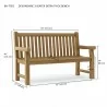 Anderson Teak Devonshire 3-Seater Extra Thick Bench- dimension - Anderson Teak Devonshire 3-Seater Extra Thick Bench- dimension