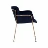 Sunpan Odesa Dining Armchair Abbington Navy - Side Angle - Sunpan Odesa Dining Armchair Abbington Navy - Side Angle