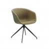 Bellini Modern Living Charles Dining Chair in Green - Front Side Angle