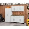 Manhattan Comfort Eiffel 6-Piece Garage Storage Set in White - Manhattan Comfort Eiffel 6-Piece Garage Storage Set in White