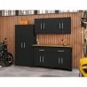 Manhattan Comfort Eiffel 6-Piece Garage Storage Set in Matte Black - Manhattan Comfort Eiffel 6-Piece Garage Storage Set in Matte Black
