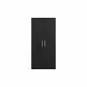 Manhattan Comfort Eiffel 73.43" Garage Cabinet with 4 Adjustable Shelves in Black Matte - Manhattan Comfort Eiffel 73.43" Garage Cabinet with 4 Adjustable Shelves in Black Matte