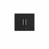 Manhattan Comfort Eiffel Floating Garage Storage Cabinet with Lock and Key in Black Matte - Manhattan Comfort Eiffel Floating Garage Storage Cabinet with Lock and Key in Black Matte