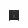 Manhattan Comfort Eiffel 28.35" Mobile Garage Storage Cabinet with 1 Drawer in Black Matte
