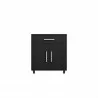 Manhattan Comfort Eiffel 28.35" Mobile Garage Storage Cabinet with 1 Drawer in Black Matte - Manhattan Comfort Eiffel 28.35" Mobile Garage Storage Cabinet with 1 Drawer in Black Matte