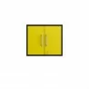 Manhattan Comfort Eiffel Floating Garage Storage Cabinet with Lock and Key in Yellow Gloss - Manhattan Comfort Eiffel Floating Garage Storage Cabinet with Lock and Key in Yellow Gloss