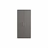 Manhattan Comfort Eiffel 73.43" Garage Cabinet with 4 Adjustable Shelves in Grey Gloss - Manhattan Comfort Eiffel 73.43" Garage Cabinet with 4 Adjustable Shelves in Grey Gloss