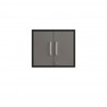 Manhattan Comfort Eiffel Floating Garage Storage Cabinet with Lock and Key in Grey Gloss