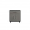 Manhattan Comfort Eiffel 28.35" Mobile Garage Storage Cabinet with 1 Drawer in Grey Gloss
