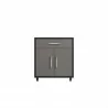 Manhattan Comfort Eiffel 28.35" Mobile Garage Storage Cabinet with 1 Drawer in Grey Gloss - Manhattan Comfort Eiffel 28.35" Mobile Garage Storage Cabinet with 1 Drawer in Grey Gloss