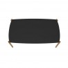 Manhattan Comfort Mid-Century Modern Gales 70.87 Dining Table Black Top
