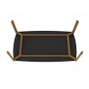 Manhattan Comfort Mid-Century Modern Gales 70.87 Dining Table with Solid Wood Legs in Matte Black Bottom