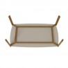 Manhattan Comfort Mid-Century Modern Gales 70.87 Dining Table with Solid Wood Legs in Greige Bottom