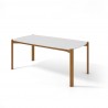 Manhattan Comfort Mid-Century Modern Gales 70.87 Dining Table White Front