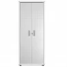 Manhattan Comfort 6-Piece Fortress Textured Garage Set with Cabinets, Wall Units and Table in White - Manhattan Comfort 6-Piece Fortress Textured Garage Set with Cabinets, Wall Units and Table in White