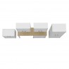 Manhattan Comfort 6-Piece Fortress Textured Garage Set with Cabinets, Wall Units and Table in White Top