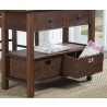 Alpine Furniture Caldwell Kitchen Cart in Antique Cappuccino - Lifestyle