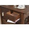 Alpine Furniture Caldwell Kitchen Cart in Antique Cappuccino - Drawer Top Angled