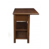 Alpine Furniture Caldwell Kitchen Cart in Antique Cappuccino - Side with Desk Opened