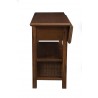 Alpine Furniture Caldwell Kitchen Cart in Antique Cappuccino - Side