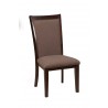 Alpine Furniture Trulinea Upholstered Side Chairs, Dark Espresso - Set of Two - Front Side Angle