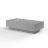 Sunset West Gravelstone Self Contained Tank Rectangular Fire Table- Side Angle