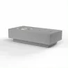Sunset West Gravelstone Self Contained Tank Rectangular Fire Table- Side Angle - Sunset West Gravelstone Self Contained Tank Rectangular Fire Table- Side Angle