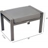 Tortuga Outdoor Lakeview Modern Outdoor Aluminum Ottoman 5