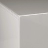 Whiteline Modern Living Paul Buffet With 5mm Pure Tempered Grey/White Glass Top - Edge