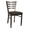 H&D Seating Ladder Back Silver Vein Finished Metal Chair - Set of 2 - H&D Seating Ladder Back Silver Vein Finished Metal Chair - Set of 2