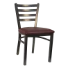 H&D Seating Ladder Back Silver Vein Finished Metal Chair - Set of 2 - H&D Seating Ladder Back Silver Vein Finished Metal Chair - Set of 2