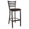 H&D Seating Ladder Back Silver Vein Finished Metal Barstool - H&D Seating Ladder Back Silver Vein Finished Metal Barstool