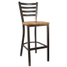 H&D Seating Ladder Back Silver Vein Finished Metal Barstool - H&D Seating Ladder Back Silver Vein Finished Metal Barstool