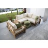 Hospitality Rattan Patio Grand Cay 5-Piece Modular Sectional Side Angle View