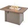 Outdoor Greatroom Company Havenwood Driftwood Top w/Grey Base 12"x24" Burner - Lit