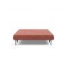 Innovation Living Cubed Full Size Sofa Bed With Chrome Legs - Cordufine Rust - Fully Folded Front