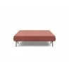 Innovation Living Cubed Full Size Sofa Bed With Chrome Legs - Cordufine Rust - Fully Folded Front - Innovation Living Cubed Full Size Sofa Bed With Chrome Legs - Cordufine Rust - Fully Folded Front