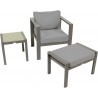 Tortuga Outdoor Lakeview Modern Outdoor Aluminum Ottoman 3