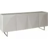 Whiteline Modern Living Paul Buffet With 5mm Pure Tempered Grey/White Glass Top - Angled - Whiteline Modern Living Paul Buffet With 5mm Pure Tempered Grey/White Glass Top - Angled