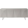 Whiteline Modern Living Paul Buffet With 5mm Pure Tempered Grey/White Glass Top - Front