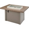 Outdoor Greatroom Company Havenwood Driftwood Top w/Grey Base 12"x24" Burner - Covered