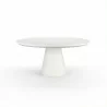 Sunset West Pedestal Dining Table in Bone Finish - Front Angle - Sunset West Pedestal Dining Table in Bone Finish - Front Angle